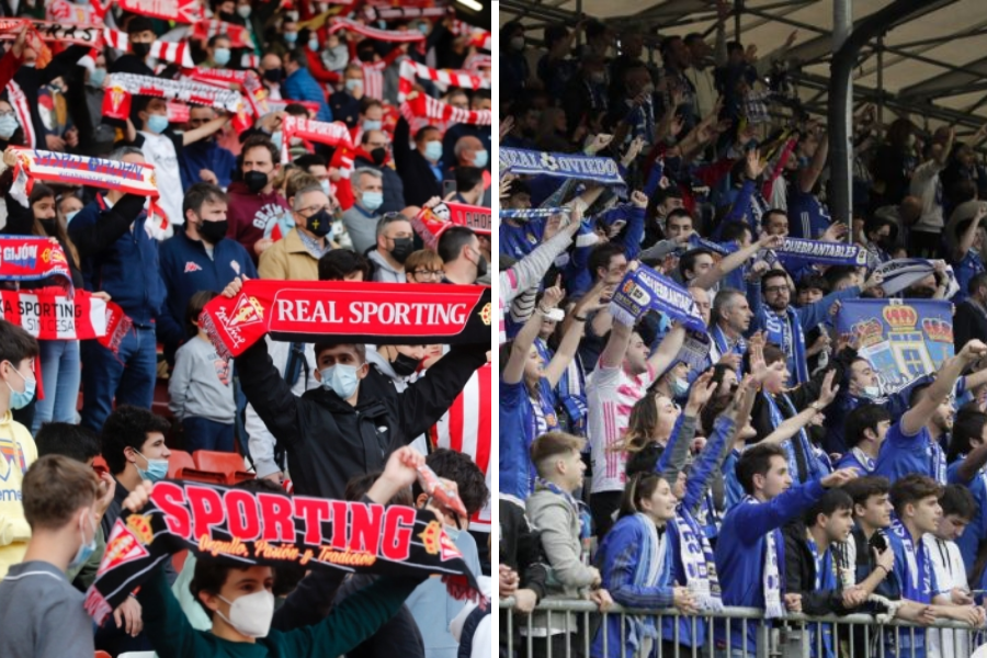 Aficiones Sporting y Oviedo