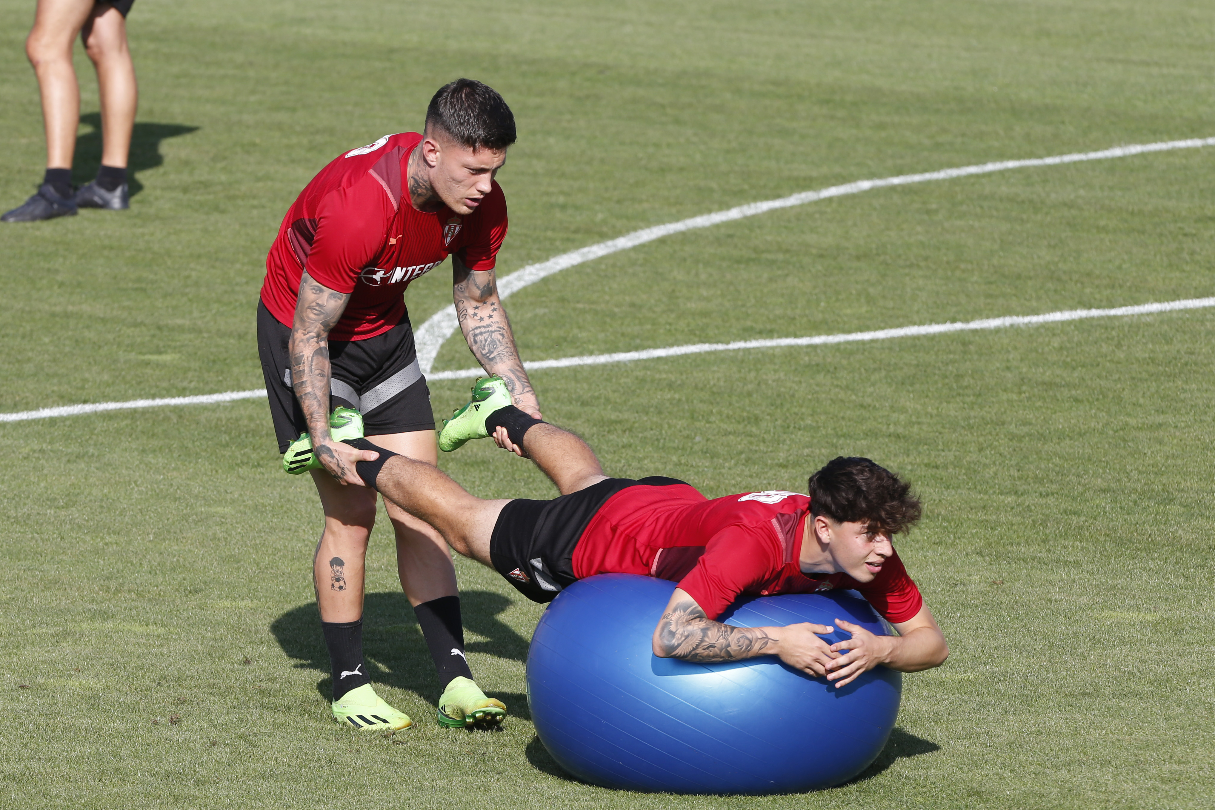 Cristo y Carrilo, en un entrenamiento. 