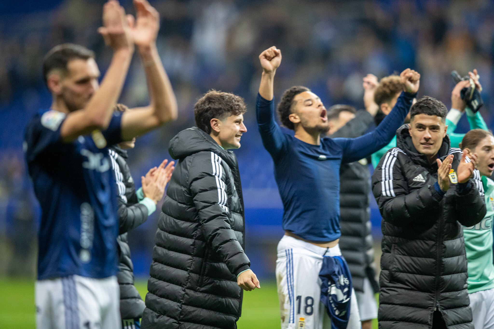El Real Oviedo celebra una victoria